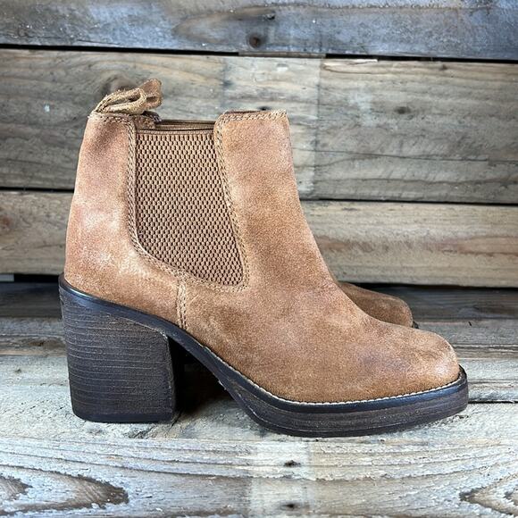 Diba Ser Eeta Suede Bootie - Cognac - 7 - New without box - Picture 3 of 9